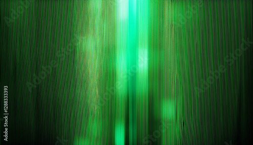 Light effect overlay on gradient neon green vertical pixel pattern. Raster texture with dither effect future artwork background.