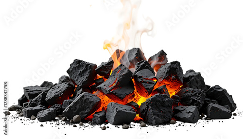 Smoldering burning coals png
