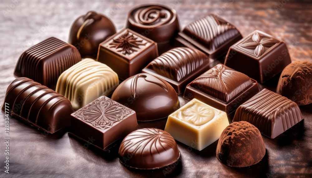 chocolate candies on a plate