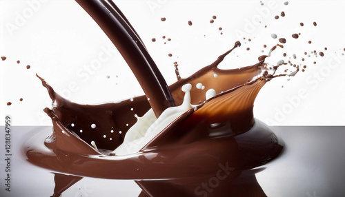 Obraz na płótnie chocolate and milk splash w salonie