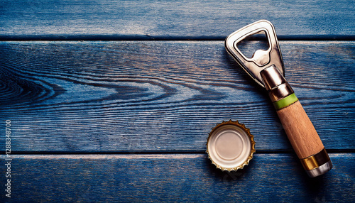 Obraz na płótnie bottle opener with Bottle Cap w salonie