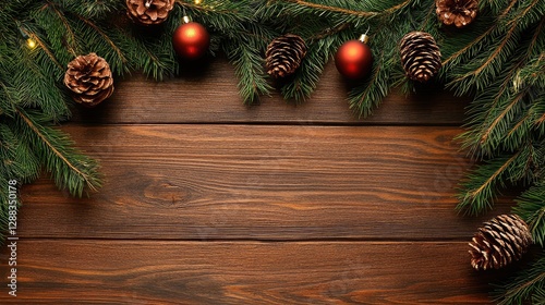 Flat lay of festive fireworks sparklers on a rustic wooden table, leaving clear copy space around the arrangement. photo