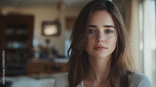 Free Download there is a woman with long hair looking at the camera - GFXLoad
