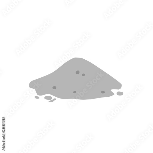 mound of cement material