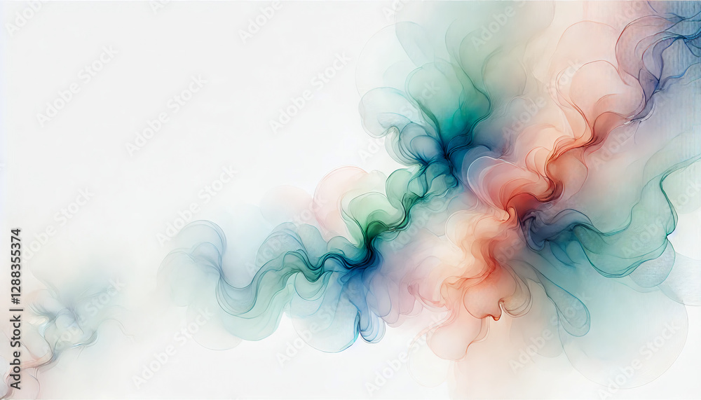 Fototapeta premium Minimal emotional watercolors