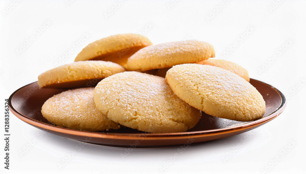 sweet sugar cookies on white