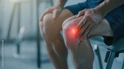 Knee pain from an old injury. Featuring discomfort and healing