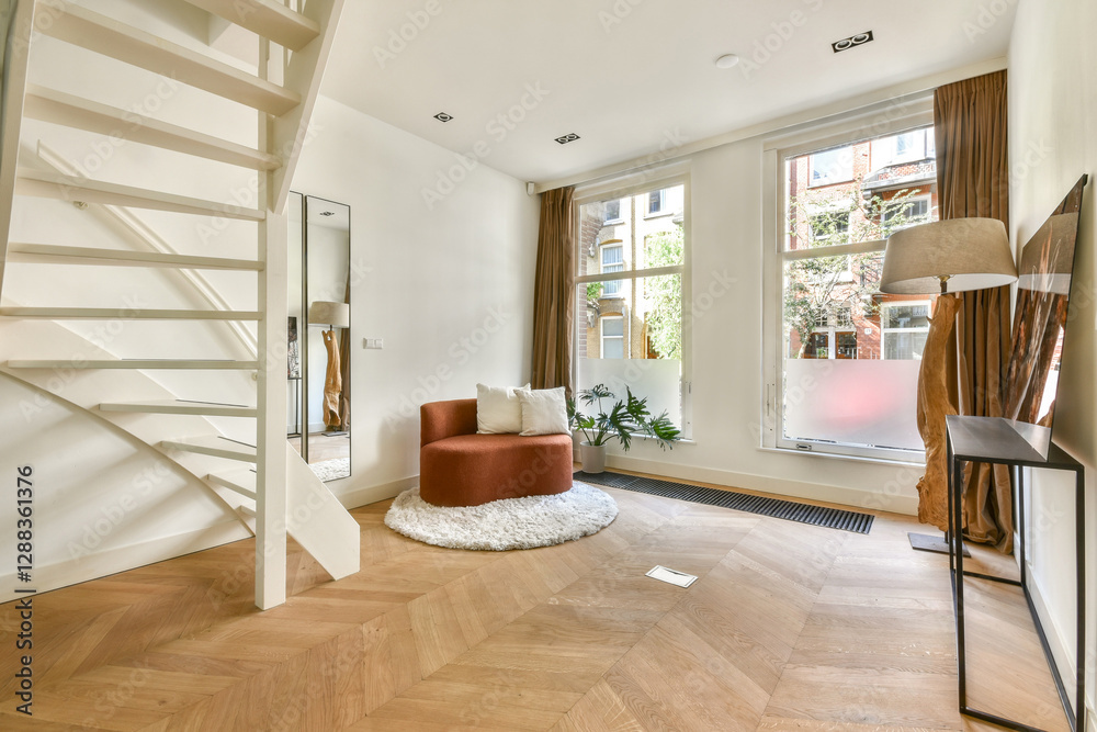 Fototapeta premium Modern interior with natural light