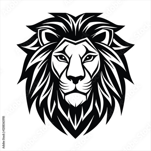 lion silhouette vector style