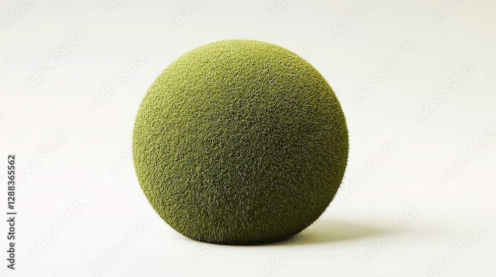 Realistic Green Apple Shaped Ball Isolated on White Background Realistic Green Apple Shaped Ball Isolated on White Background