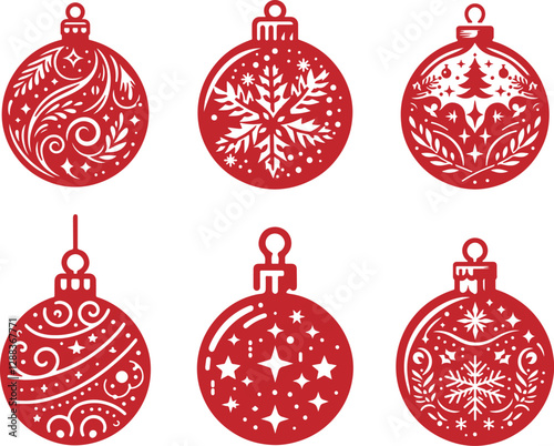 set of christmas balls