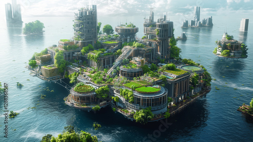 Modern Eco Friendly Floating Homes on Calm Water 