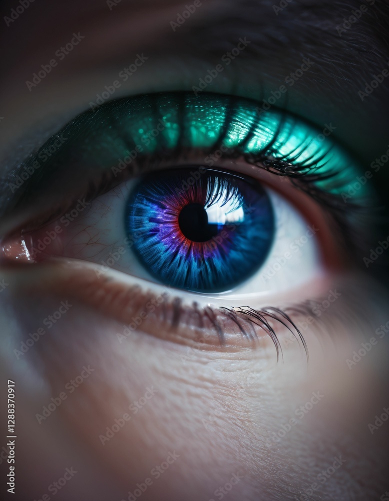 Fototapeta premium a colorful human pupil