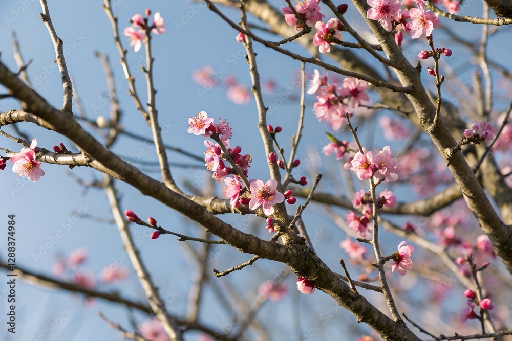tree branch with cherry blossom in spring tree branch with cherry blossom in spring