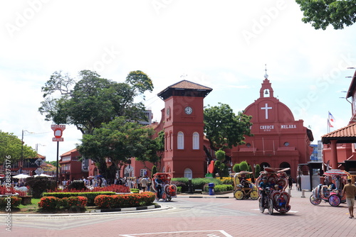 MELAKA, MALAYSIA - May 5, 2024 :  Scenery of the world heritage city of Melaka