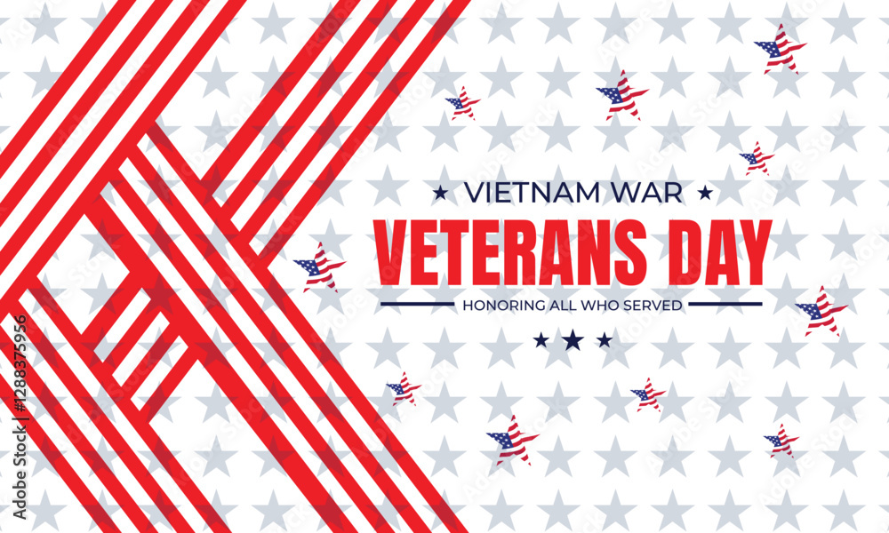 Obraz premium National Vietnam War Veterans Day with Soldiers and Flags