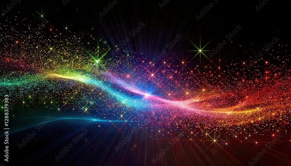 Obraz premium 光と動き、魔法と宇宙の魅力