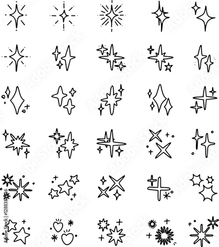 sparkling light elements design for templates.