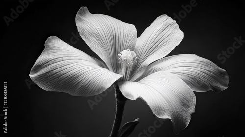 Monochrome Orchid: A captivating monochrome photograph unveils the delicate beauty of a blooming orchid. The composition highlights intricate details and textures against a dark backdrop.