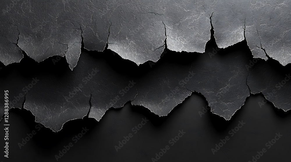 Obraz premium Ripped dark gray paper background