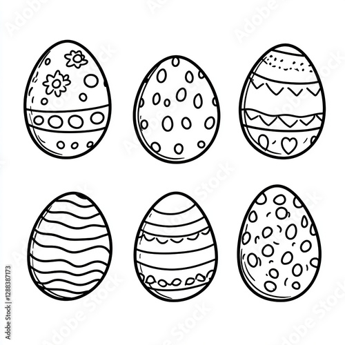 A simple and fun Easter egg coloring page with decorative patterns, perfect for kids and creative activities during Easter celebrations.

