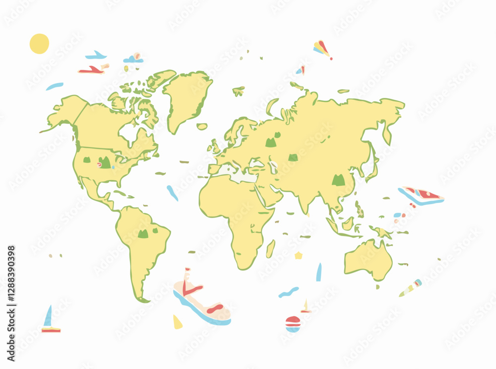 Obraz premium Detailed Maps and Illustrations for E-Learning Courses