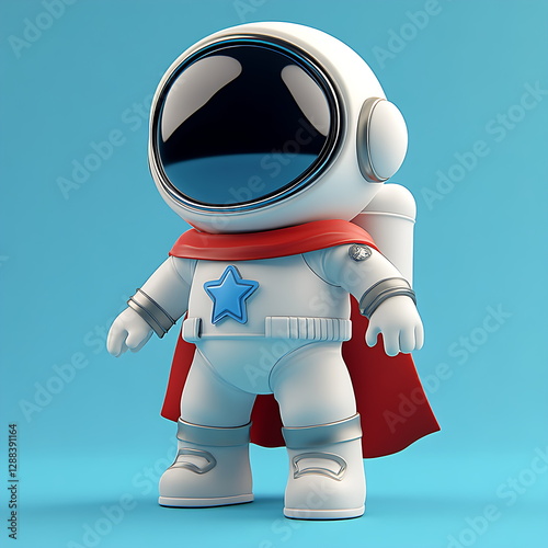 Wallpaper Mural 3d cute astronaut super hero cartoon icon, generative AI Torontodigital.ca