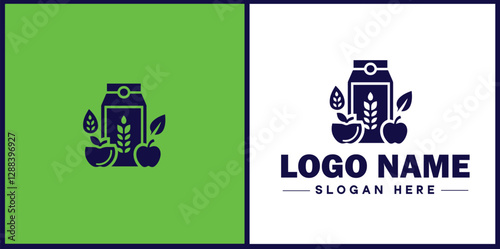 Food Packaging icon Food wrapping Food containerization Edible packaging flat logo sign symbol editable vector
