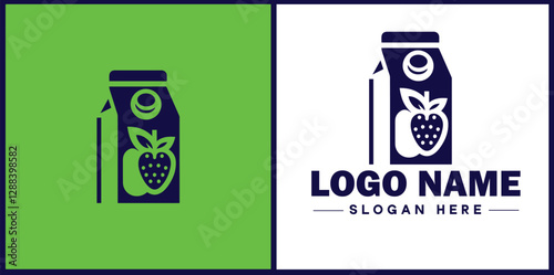 Food Packaging icon Food wrapping Food containerization Edible packaging flat logo sign symbol editable vector