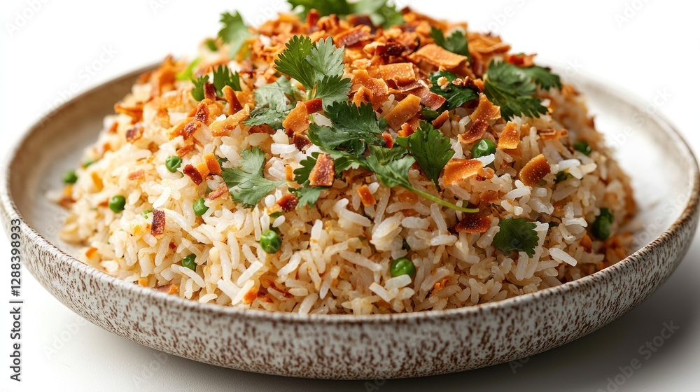 Thai Coconut Fried Rice with toasted coconut flakes and cilantro Thai Coconut Fried Rice with toasted coconut flakes and cilantro