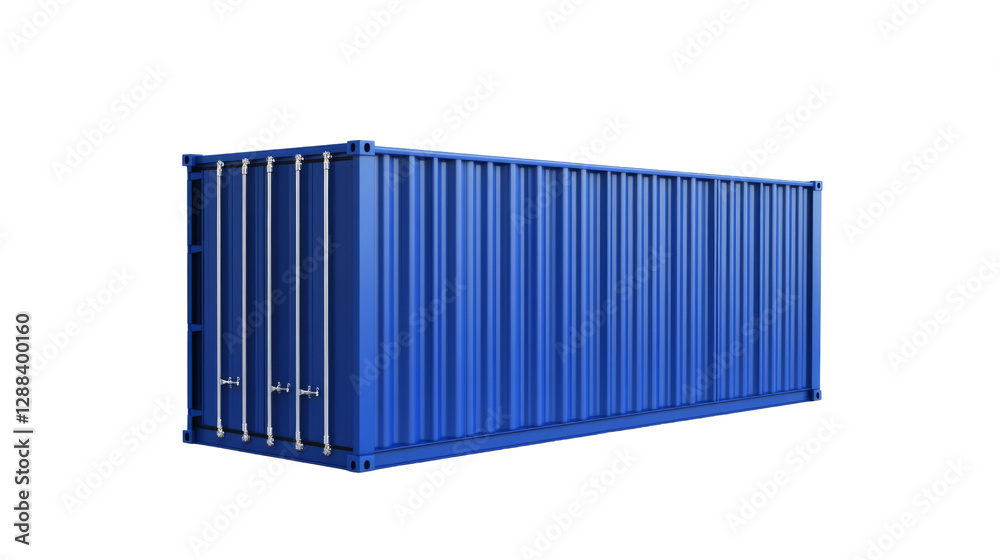 Shipping container on transparent background png format industrial setting white environment clear view Shipping container on transparent background png format industrial setting white environment clear view