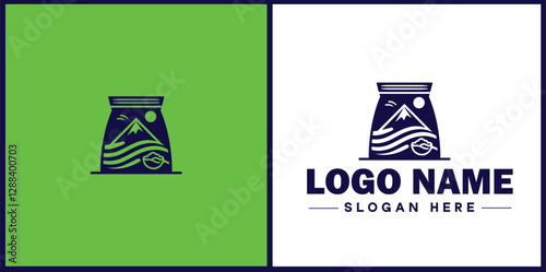 Food Packaging icon Food wrapping Food containerization Edible packaging flat logo sign symbol editable vector