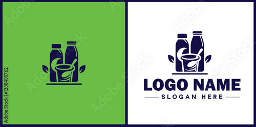 Food Packaging icon Food wrapping Food containerization Edible packaging flat logo sign symbol editable vector