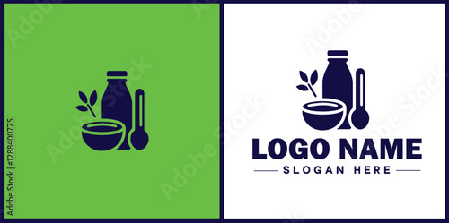 Food Packaging icon Food wrapping Food containerization Edible packaging flat logo sign symbol editable vector