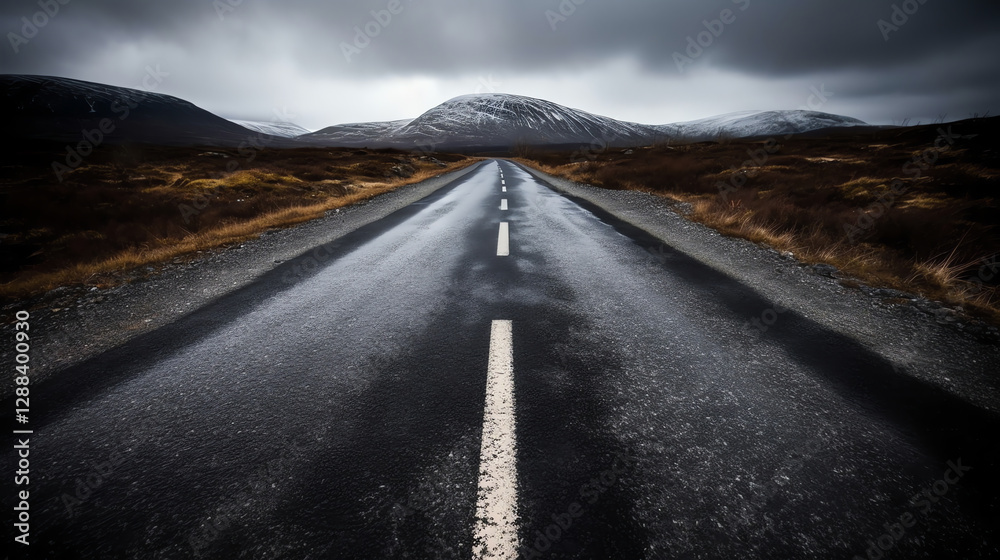 Naklejka premium Dark Mountain Path