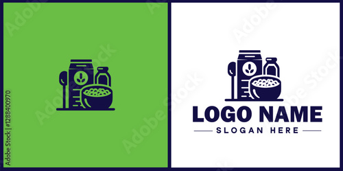 Food Packaging icon Food wrapping Food containerization Edible packaging flat logo sign symbol editable vector