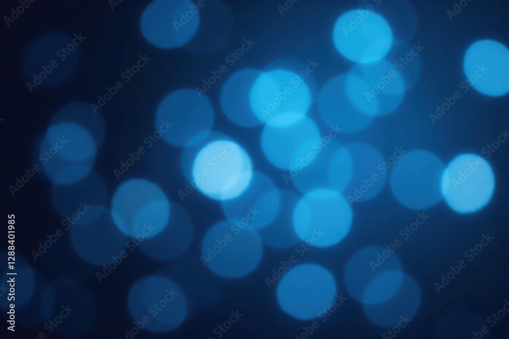 Fototapeta premium Abstract blue bokeh, blurred lights, soft focus , fantasy, dreamy, subtle