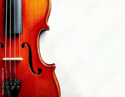 Musica: spazio per violino e copia bianca; per concerti, lezioni di musica, banner, miniature. photo