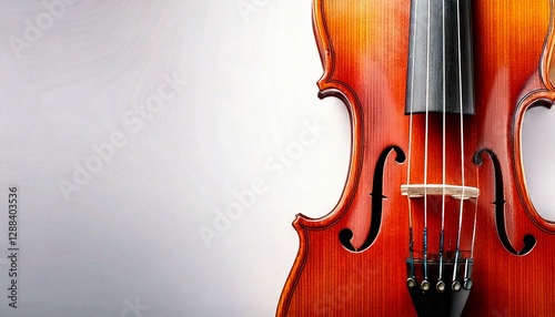 Musik: Geige und weißer Kopierraum; für Konzerte, Musikunterricht, Banner, Miniaturansichten.