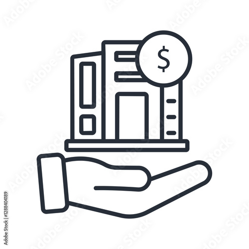 asset icons isolated on White Background. Flat style design