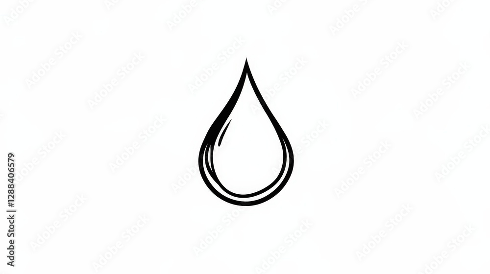 Drop of Life: A simple, elegant sketch of a water droplet captures the essence of purity, hydration, and the vital role water plays in life and environment. Drop of Life: A simple, elegant sketch of a water droplet captures the essence of purity, hydration, and the vital role water plays in life and environment.