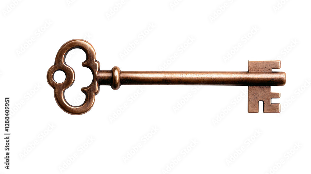 Unlocking potential, a single key on vibrant blue and green gradient background Unlocking potential, a single key on vibrant blue and green gradient background