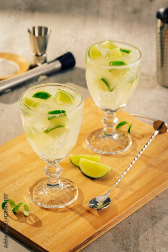 two glasses of caipirinha