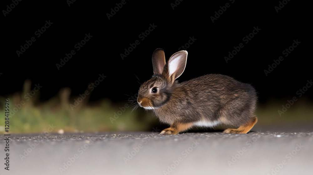 Fototapeta premium Bunny on Asphalt