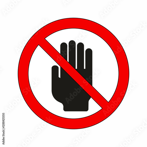 Do not touch sign symbol