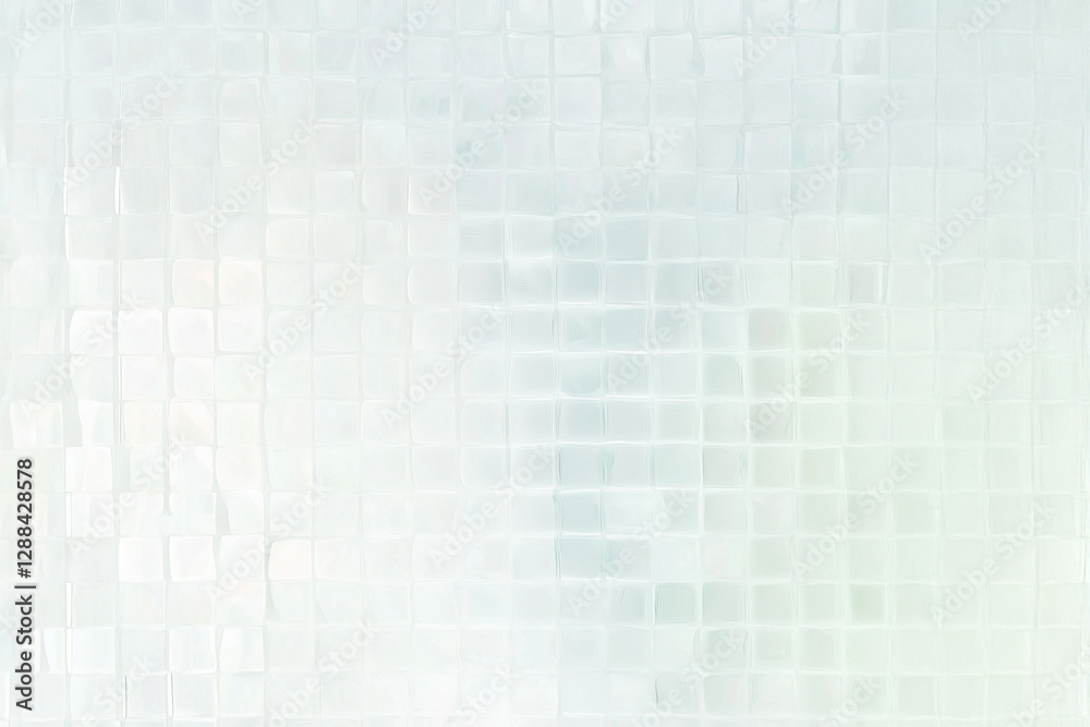 Tiled glass wall or window close up. Iridescent design with a light pastel blue texture. Translucent pearlescent background with frosted acrylic and fluted accents. Tiled glass wall or window close up. Iridescent design with a light pastel blue texture. Translucent pearlescent background with frosted acrylic and fluted accents.
