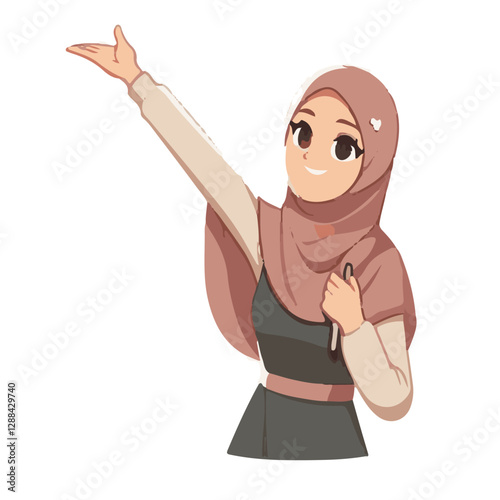 Muslim women give a friendly greeting during the month of Ramadan