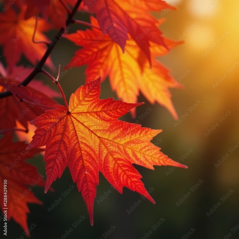 Vibrant red, orange, yellow maple leaf, crisp detail , maple leaf, photography, yellow Vibrant red, orange, yellow maple leaf, crisp detail , maple leaf, photography, yellow