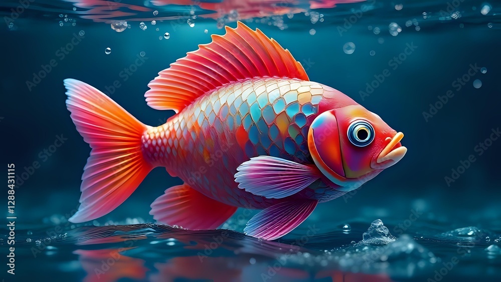 Fototapeta premium tropical fish in aquarium
