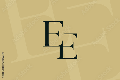 EE letter logo icon design. Classic style luxury initials monogram.